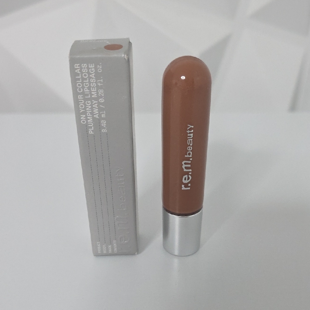 NIB r.e.m. Beauty Plumping Lip Gloss- Shade Away Message